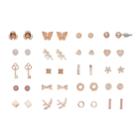 Mudd&reg; Butterfly, Key & Flower Nickel Free Stud Earring Set, Women's, Pink
