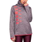 Women's Under Armour Fleece Twist Funnel-neck Graphic Pullover Top, Size: Xl, Brown Over
