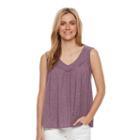 Women's Sonoma Goods For Life&trade; Heathered Tank, Size: Medium, Med Purple