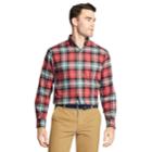 Men's Izod Slim-fit Plaid Flannel Button-down Shirt, Size: Xxl, Brt Red