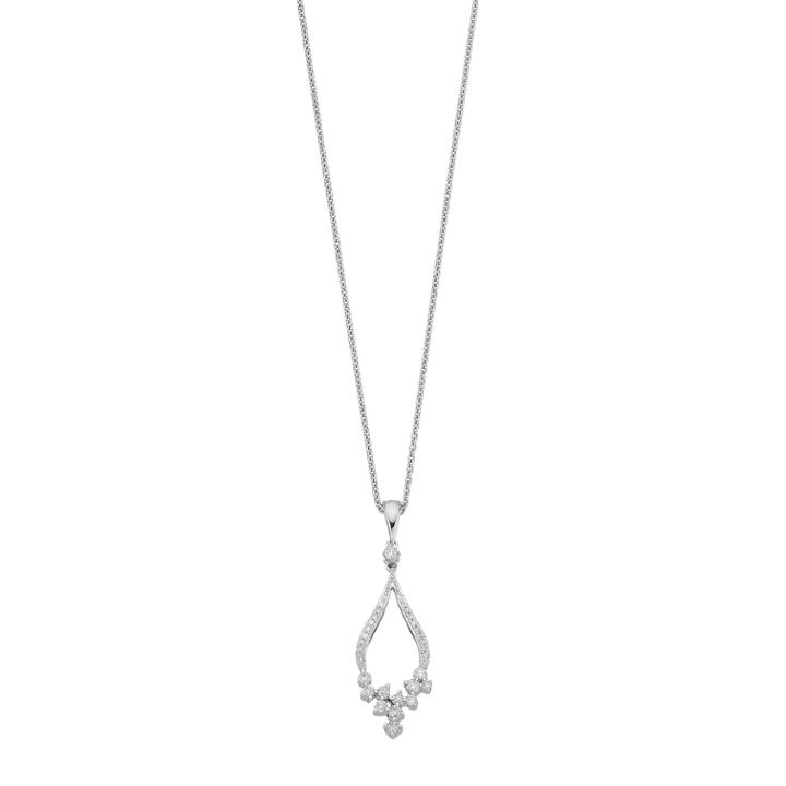 Sterling Silver 1/4 Carat T.w. Diamond Marquise Pendant Necklace, Women's, Size: 18, White