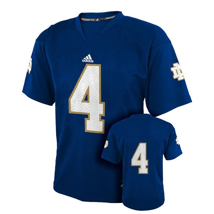 Adidas Notre Dame Fighting Irish 4 Jersey - Boys 4-7, Boy's, Size: Medium, Blue