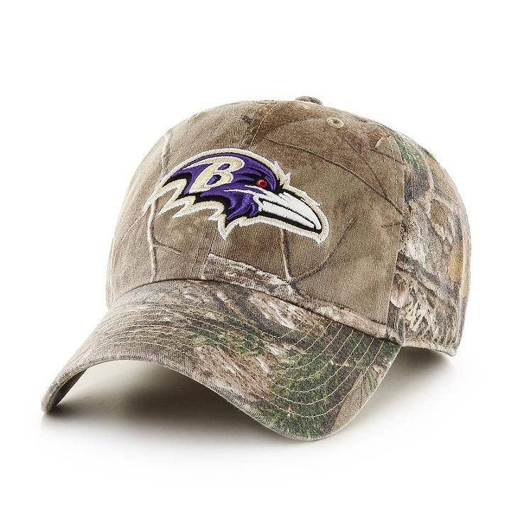 Adult '47 Brand Baltimore Ravens Realtree Clean Up Adjustable Cap, Ovrfl Oth