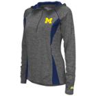 Women's Campus Heritage Michigan Wolverines Money Quarter-zip Top, Size: Xl, Oxford