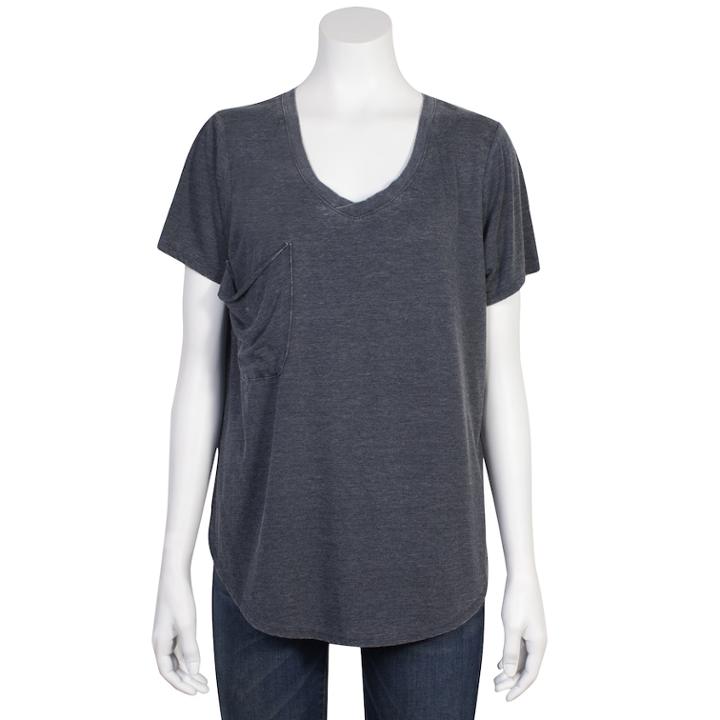 Juniors' Plus Size Grayson Threads Relaxed Burnout Tee, Teens, Size: 2xl, Black