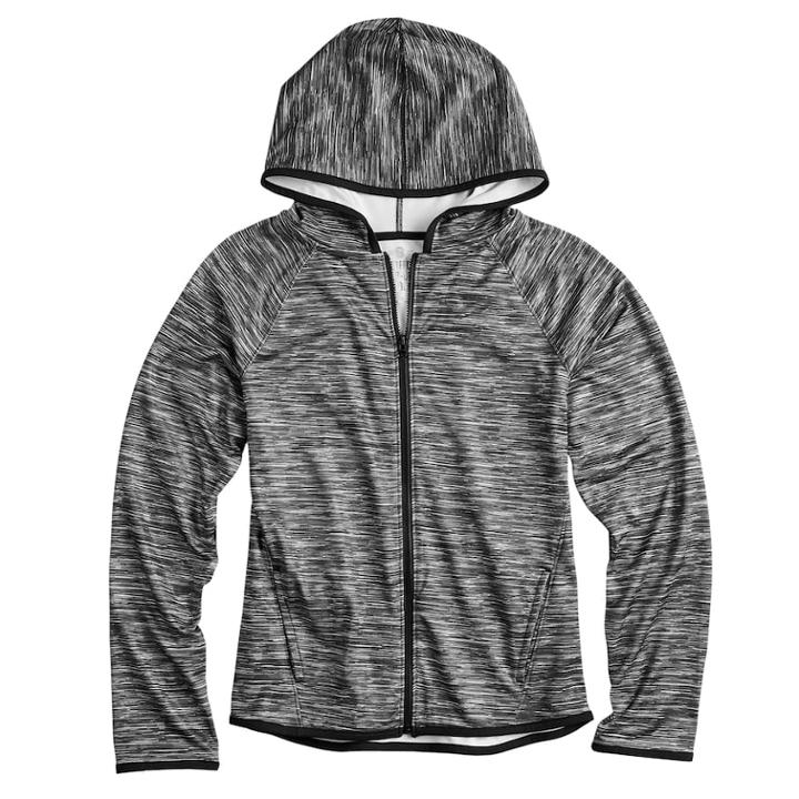 Girls 7-16 So Performance Full Zip Jacket, Size: 12, Black