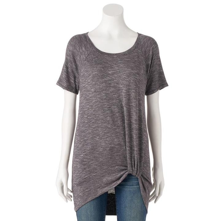 Women's Juicy Couture Marled Twist Tunic, Size: Medium, Grey