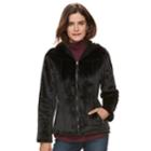 Women's Weathercast Sherpa Fleece Jacket, Size: Large, Black