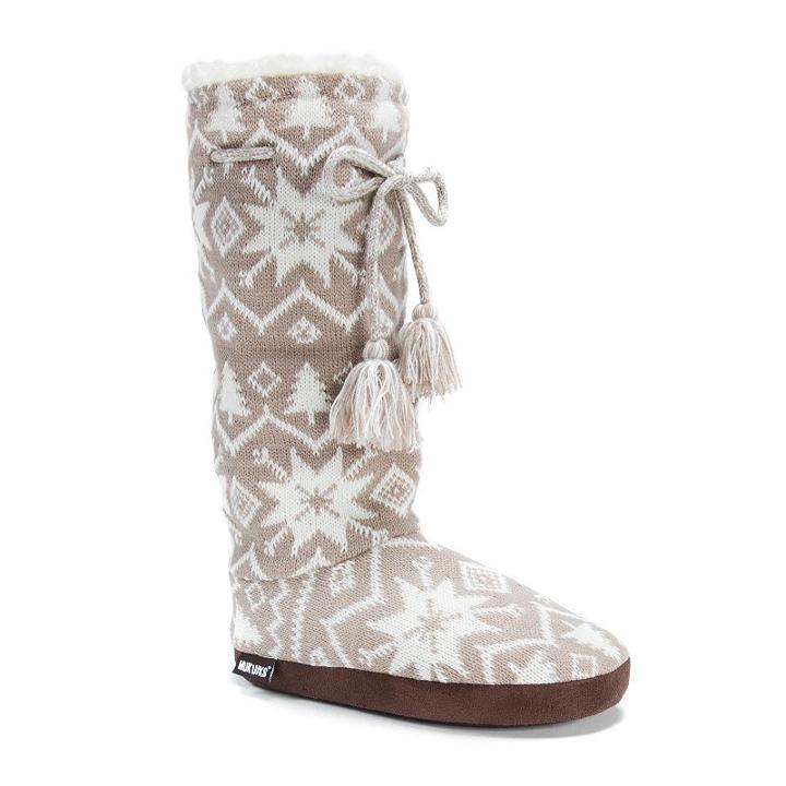 Muk Luks Women's Grace Tall Boot Slippers, Size: Medium, Other Clrs