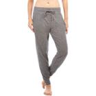 Women's Balance Collection Jewel Cozy Jogger Pants, Size: Medium, Med Grey