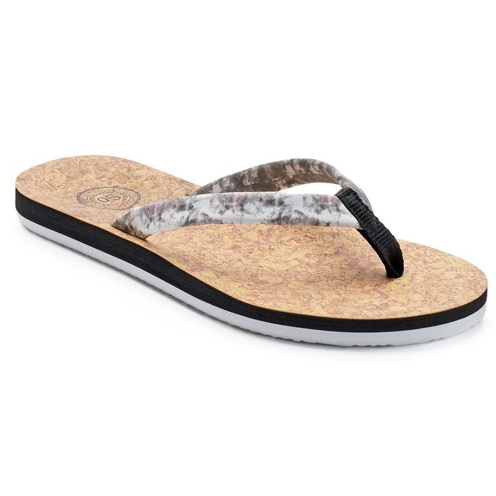 So&reg; Women's Tie Dye Flip-flops, Size: Large, Black
