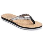 So&reg; Women's Tie Dye Flip-flops, Size: Large, Black