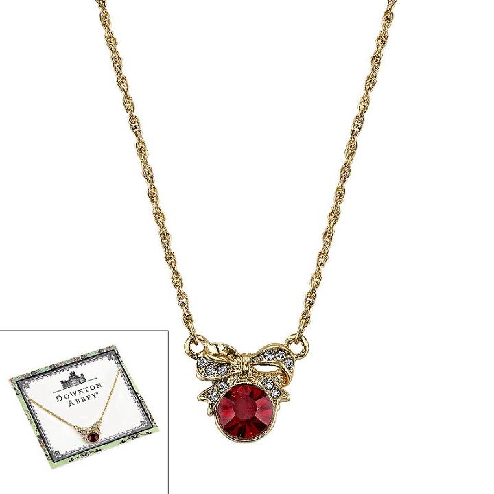 Downton Abbey Bow Necklace, Women's, Size: 16, Red