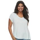 Juniors' Plus Size So&reg; Crossback Tee, Teens, Size: 2xl, Turquoise/blue (turq/aqua)