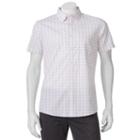 Men's Apt. 9&reg; Slim-fit Patterned Stretch Button-down Shirt, Size: Xlg Slim, White