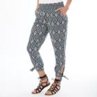 Women's Apt. 9&reg; Tile Print Smocked Soft Pants, Size: Medium, Ovrfl Oth