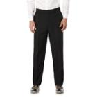 Men's Savane Active Flex Tailored-fit Stretch Flat-front Dress Pants, Size: 32x30, Grey (charcoal)