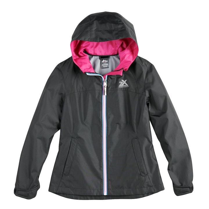 Girls 7-16 Zeroxposur Lightweight Kelly Rain Jacket, Size: Xl, Black