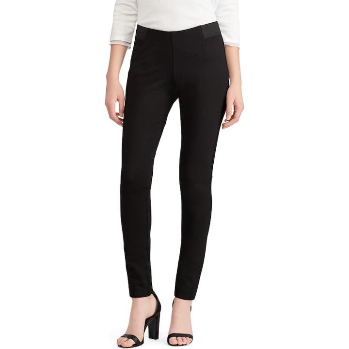 Petite Chaps Slim-fit Mid-rise Ponte Skinny Pants, Women's, Size: Xl Petite, Black