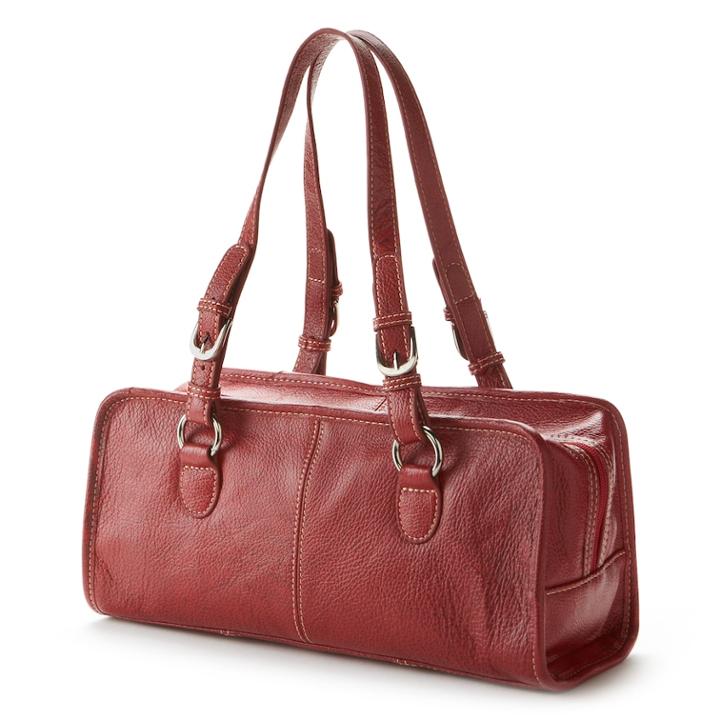 Amerileather Classy Leather Satchel, Women's, Red