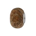 Individuality Beads Sterling Silver Jasper Bead, Women's, Brown