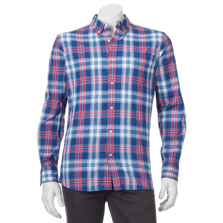 Men's Sonoma Goods For Life&trade; Poplin Button-down Shirt, Size: Xl, Dark Blue