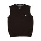 Boys 4-20 Chaps Solid Sweater Vest, Size: 18-20, Black