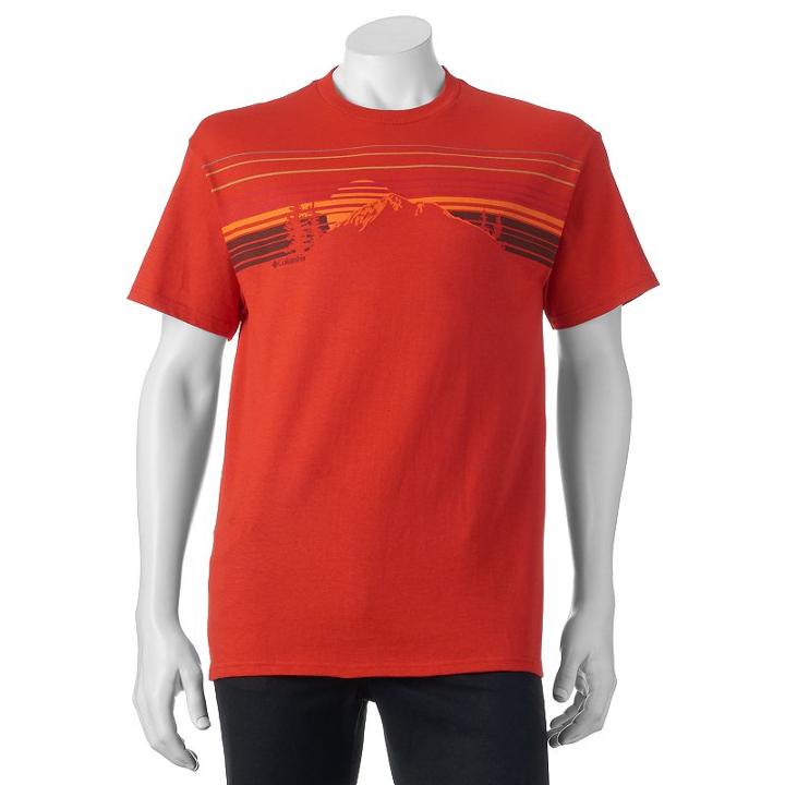 Men's Columbia Camas Highlands Tee, Size: Small, Orange