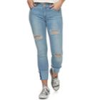 Juniors' Almost Famous Mid-rise Ripped Ankle Skinny Jeans, Teens, Size: 7, Orange