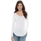 Juniors' So&reg; Long Sleeve V-neck Tee, Teens, Size: Xl, White