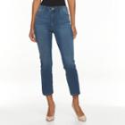Women's Gloria Vanderbilt Bridget Straight-leg Ankle Jeans, Size: 6 Avg/reg, Light Blue