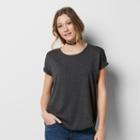 Women's Sonoma Goods For Life&trade; Roll Cuff French Terry Tee, Size: Xxl, Grey (charcoal)