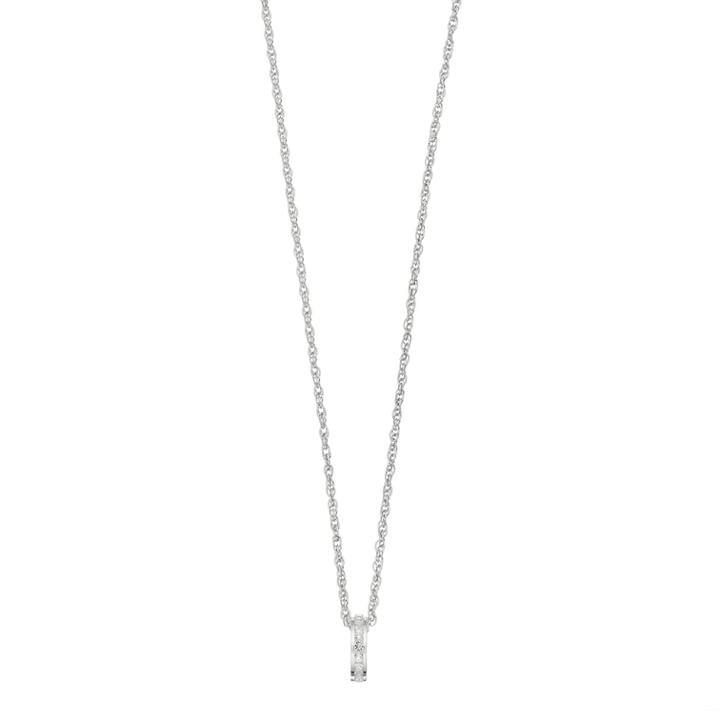 Traditions Sterling Silver Channel-set White Topaz Birthstone Pendant Necklace, Women's, Size: 18