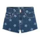 Girls 7-16 Levi's High Rise Novelty Shorty Jean Shorts, Girl's, Size: 8, Med Blue