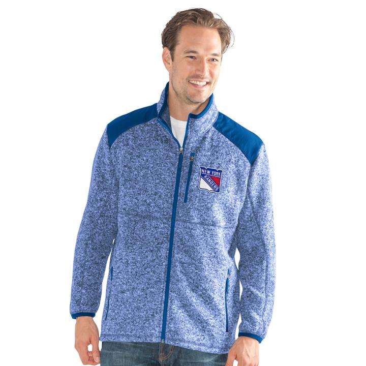 Men's New York Rangers Back Country Fleece Jacket, Size: Xl, Ran Blue