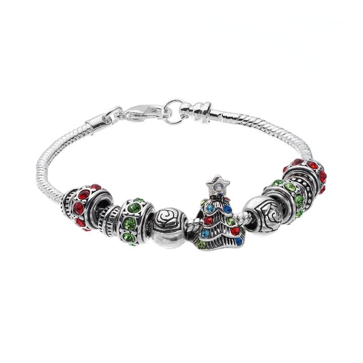 Christmas Tree Charm Bracelet, Women's, Multicolor