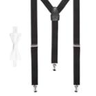 Men's Apt. 9&reg; Tonal-striped Pre-tied Bow Tie & Suspenders Set, White