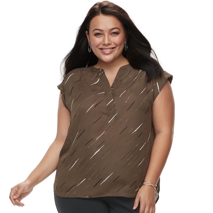 Plus Size Apt. 9&reg; Dolman-sleeve Top, Women's, Size: 1xl, Dark Green
