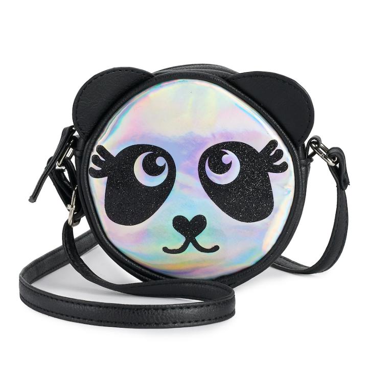 Animal Hologram Canteen Crossbody Bag, Women's, Black