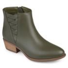 Journee Collection Estell Women's Ankle Boots, Size: Medium (12), Dark Green