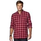 Big & Tall Chaps Classic-fit Plaid Button-down Shirt, Men's, Size: 3xb, Red