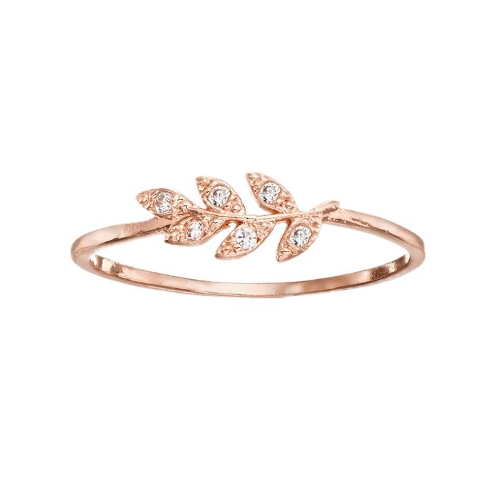 Lc Lauren Conrad Leaf Ring, Women's, Size: 7, Rose Gold Tone