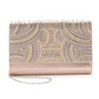 Gunne Sax By Jessica Mcclintock Nora Studded Satin Crossbody Clutch, Women's, Beig/green (beig/khaki)