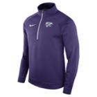 Men's Nike Kansas State Wildcats Quarter-zip Therma Top, Size: Medium, Purple