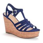 Candie's&reg; Lunar Women's Wedge Sandals, Girl's, Size: 8.5, Blue