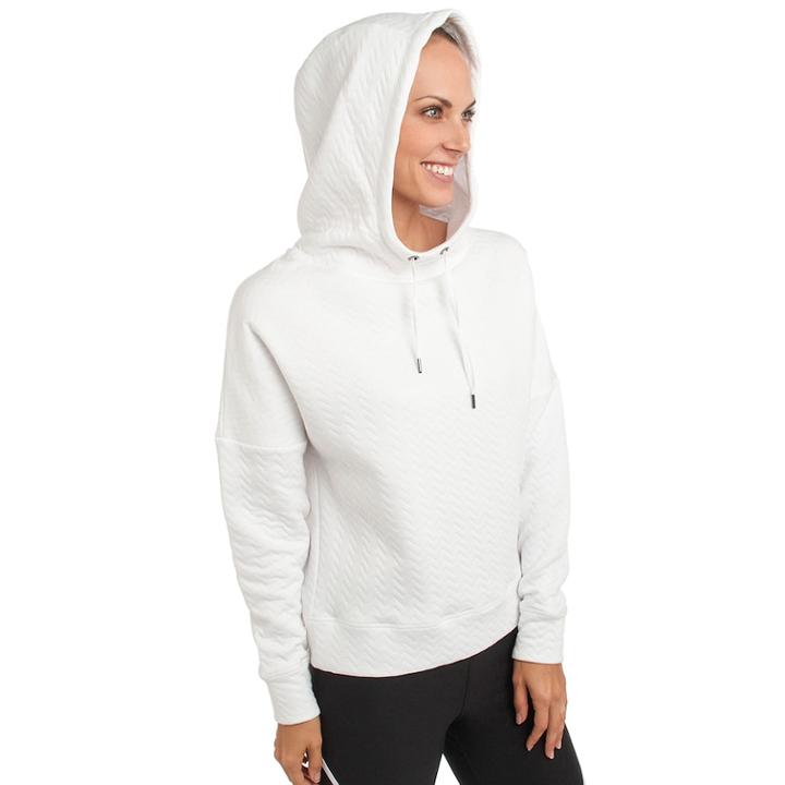 Women's Spalding Quilted Yoga Hoodie, Size: Large, Natural