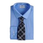Men's Croft & Barrow&reg; Regular-fit Stretch-collar Dress Shirt And Patterned Tie Boxed Set, Size: L-32/33, Turquoise/blue (turq/aqua)