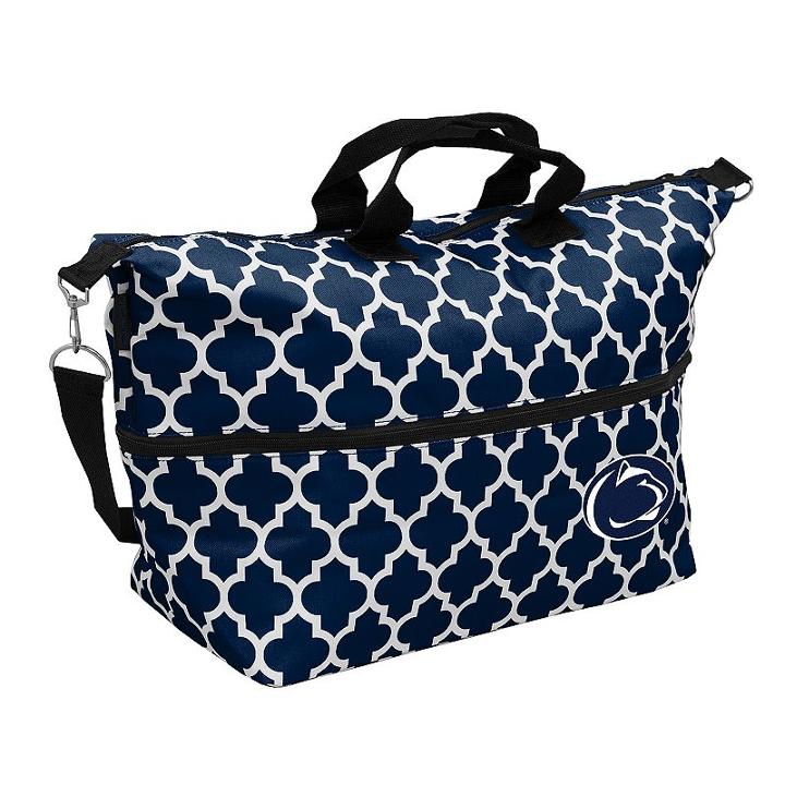 Logo Brand Penn State Nittany Lions Quatrefoil Expandable Tote, Women's, Blue