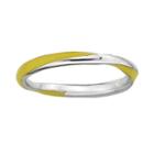 Stacks And Stones Sterling Silver Yellow Enamel Twist Stack Ring, Women's, Size: 9