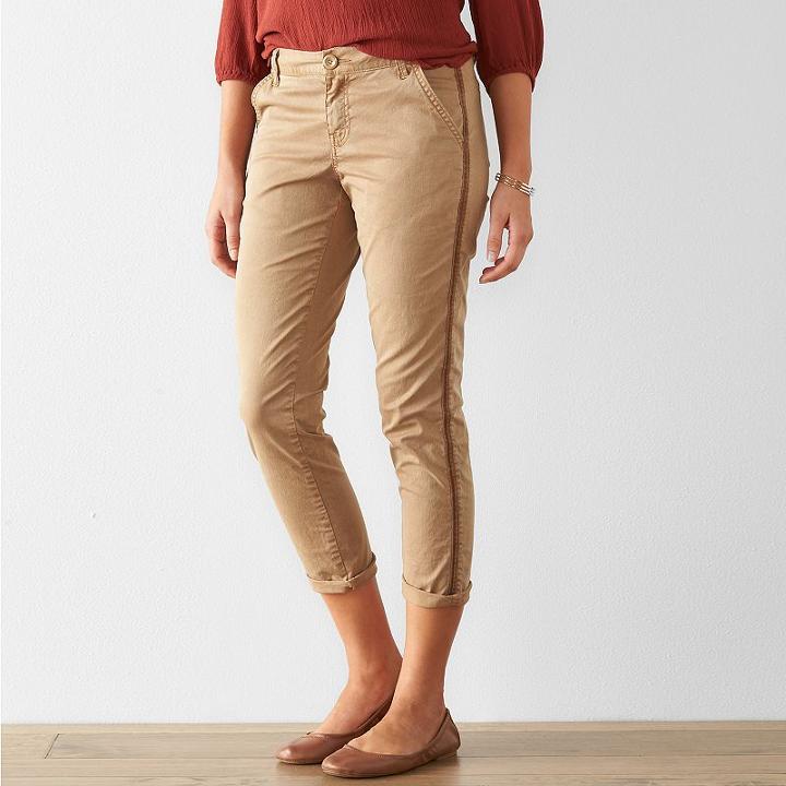 Women's Sonoma Goods For Life&trade; Utility Capris, Size: 16 T/l, Med Beige